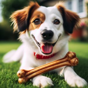 Perro con un hueso