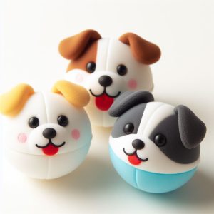 Imagen de pelotas con perros.