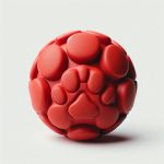 pelota con relieve roja